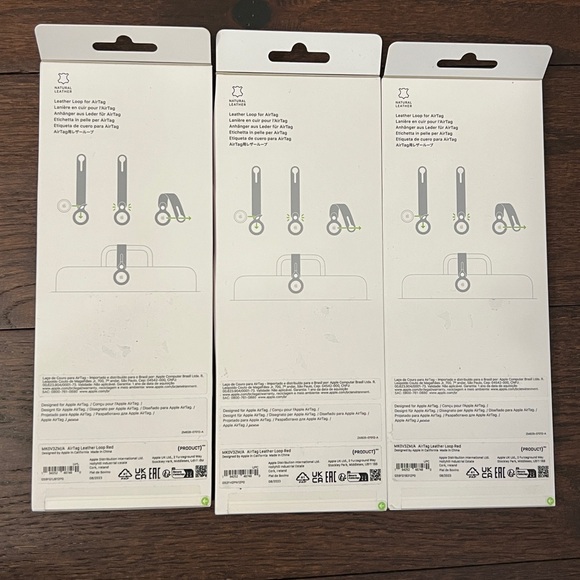 Apple AirTag Leather Loop in Red - Picture 2 of 2